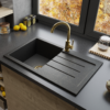 Sada GOLD PREMIUM: Granitový drez Decoro 1.0 + Batérie + sifón