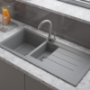 Sada VERY GRAY: Granitový drez Decoro 1.5b + Batérie + sifón