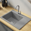 Sada VERY GRAY: Granitový drez Luxor 1.0s + Batérie + sifón