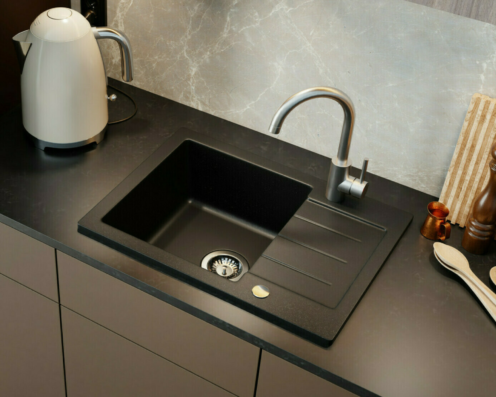 Sada: Granitový drez Master 1.0s + Batérie + sifón