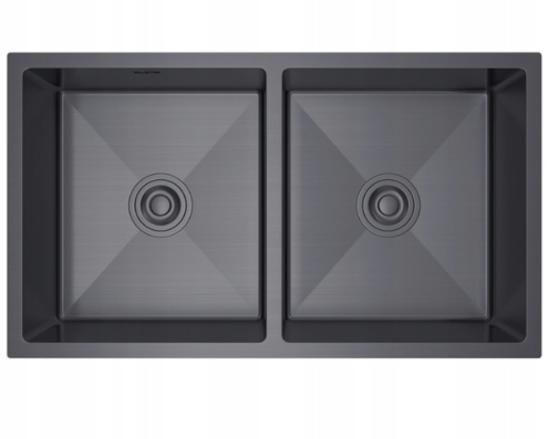 Nerezový drez s PVD technológiou Volante Dark 80x45 cm + Sifón (vo farbe drezu)
