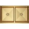 Nerezový drez s PVD technológiou Volante Gold 80x45 cm + Sifón (vo farbe drezu)