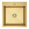 Nerezový drez s PVD technológiou Celvion GOLD 46x45 cm + Sifón