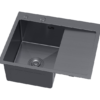 Nerezový drez s PVD technológiou Lucina Dark L 58x48 cm + Sifón - Image 2