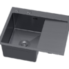 Nerezový drez s PVD technológiou Lucina Dark R 58x48 cm + Sifón - Image 2