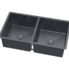 Nerezový drez s PVD technológiou Volante Dark 80x45 cm + Sifón (vo farbe drezu) - Image 2