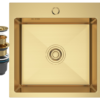Nerezový drez s PVD technológiou Celvion GOLD 46x45 cm + Sifón - Image 4