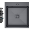 Nerezový drez s PVD technológiou Celvion Dark 46x45 cm + Sifón - Image 6